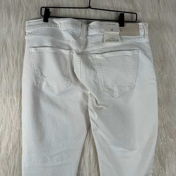 NWT Citizens of Humanity Ella in Moonglow White Slim Crop Stretch Jeans Size 34 - Picture 6 of 11